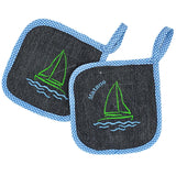 Voilier de Matane - Duo de poignées pour le four - Ça coche