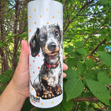 Chiens teckels & drink - Gobelet inox brille dans le noir