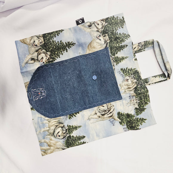 Chien loup - Sac à commissions pliable - Ça coche