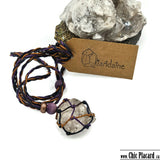 Quartz brut - Pendentif tressé & ajustable par La Quaridaine
