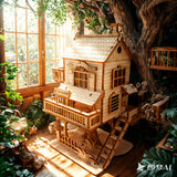 Cabane dans un arbre - casse tête 3d miniatures à assembler