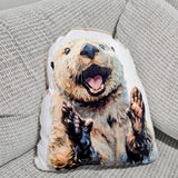 Loutre - gros coussin doux