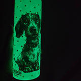 Chiens teckels & drink - Gobelet inox brille dans le noir