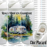 Road trip en roulotte en Gaspésie - Bouteille en inox