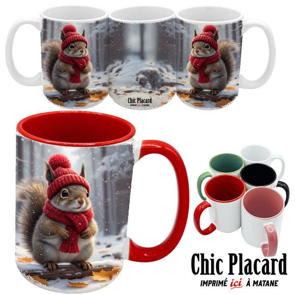 Écureuil en hiver - Tasse en céramique