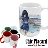 Promenade sur la grève - Tasse en céramique