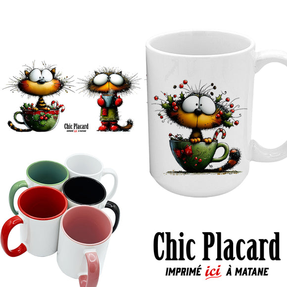 Chats de Noël - Tasse en céramique