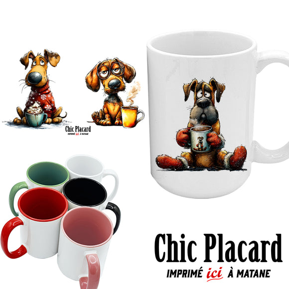 Chiens de Noël - Tasse en céramique