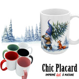 Gnome et renard - Tasse en céramique