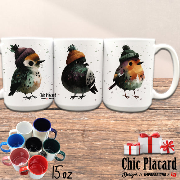 Oiseaux d'hiver #2 - Tasse en céramique