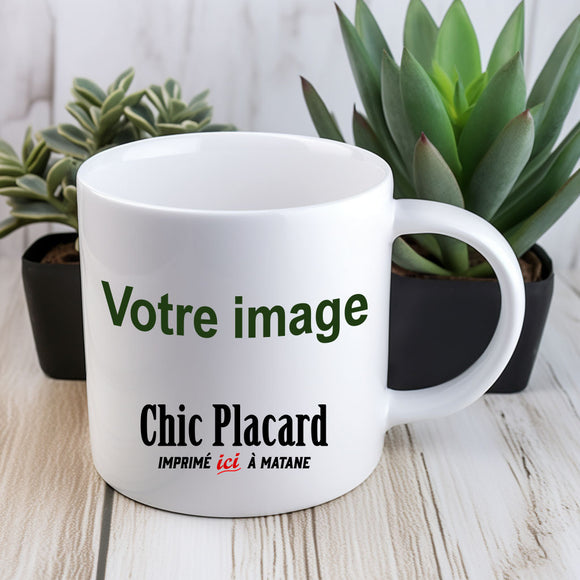Tasse 11oz en céramique imprimée sur demande