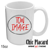 Tasse 15oz en céramique imprimée sur demande