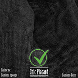 Noir - Bambou éponge PRÉ-LAVÉ (au 1/2m)