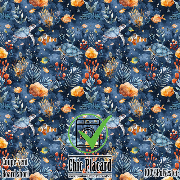 Tortues de mer - Coupe-vent (au 1/2m)