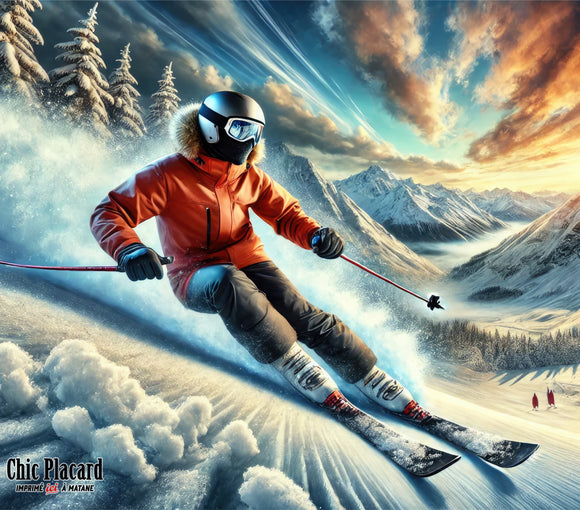 Ski de montage - Verre en inox à 2 couvercles