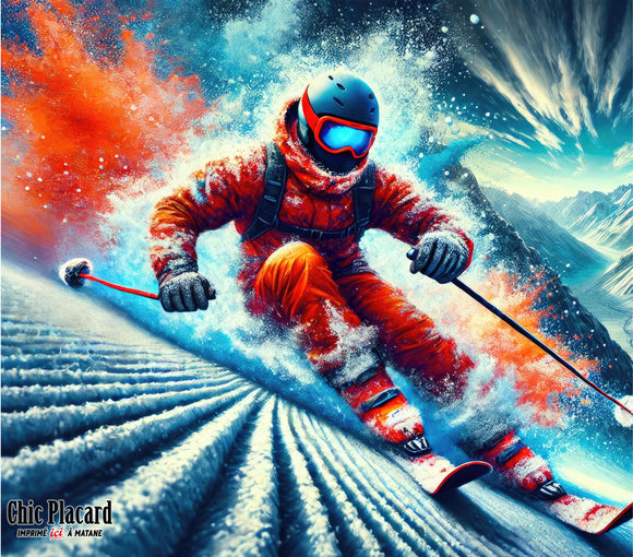 Ski - Verre en inox à 2 couvercles