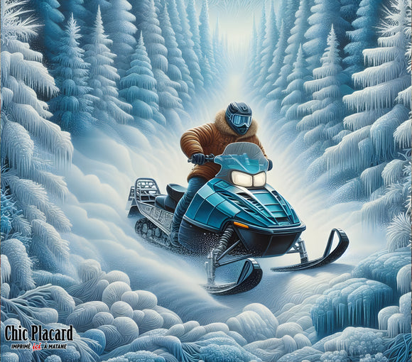 Motoneige en blizzard - Verre en inox à 2 couvercles