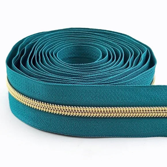 Turquoise - Zipper Nylon #5 (au 1/2m)