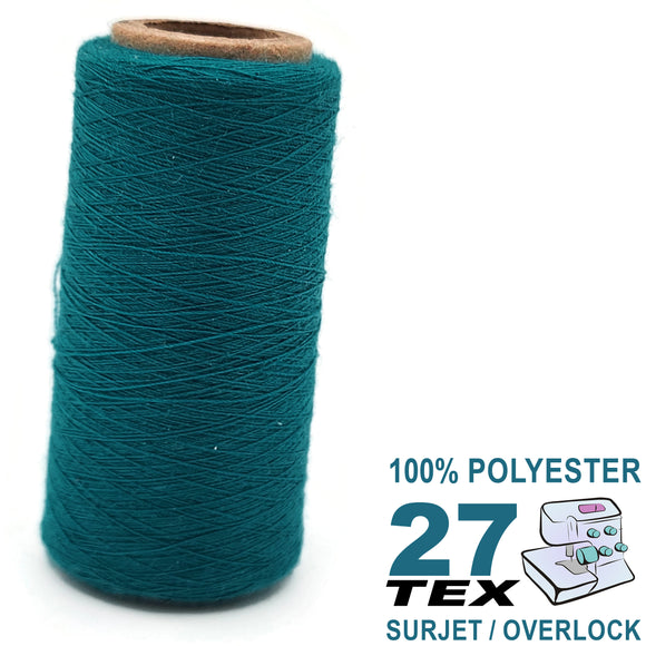 TEX 27 Polyester Yarn (Fusette) Dark Turquoise #8647