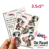 V12+v06 J'en voeux + autocollants découpés à la forme