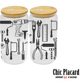 Outils - Verre avec couvercle en bambou