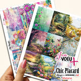 V20 Aquarelles colorées - J'en voeux + carton à découper (à l'unité)