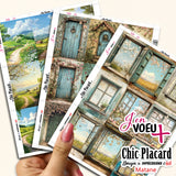 V20 Aquarelles colorées - J'en voeux + carton à découper (à l'unité)