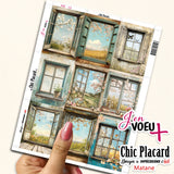 V20 Aquarelles colorées - J'en voeux + carton à découper (à l'unité)