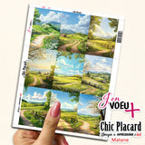 V20 Aquarelles colorées - J'en voeux + carton à découper (à l'unité)