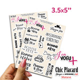 V22 Bonne fête - J'en voeux + autocollants découpés à la forme