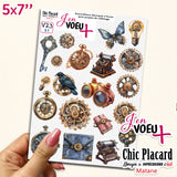 V23 J'en voeux + autocollants découpés à la forme