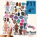 V24 Copines - Format 4'' J'en voeu + cartons à découper