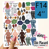 V24 Copines - Format 4'' J'en voeu + cartons à découper