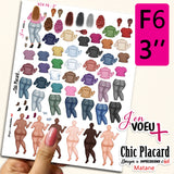 V24 Copines - Format 3'' J'en voeu + cartons à découper