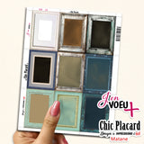 V25 Vieux papiers, bouquins et cadres : J'en voeux + carton à découper