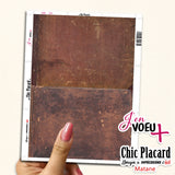 V25 Vieux papiers, bouquins et cadres : J'en voeux + carton à découper