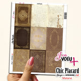 V25 Vieux papiers, bouquins et cadres : J'en voeux + carton à découper