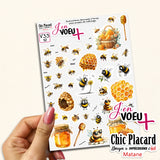 V33 Insectes - J'en voeux + autocollants découpés à la forme