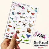 V33 Insectes - J'en voeux + autocollants découpés à la forme