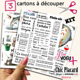 V39 La pêche : Ensemble de 3 cartons à découper J'en voeux +