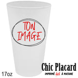 Verre givré 17oz imprimé sur demande
