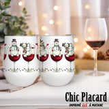 Bonhommes de neige sur le party - Verre 12oz en inox