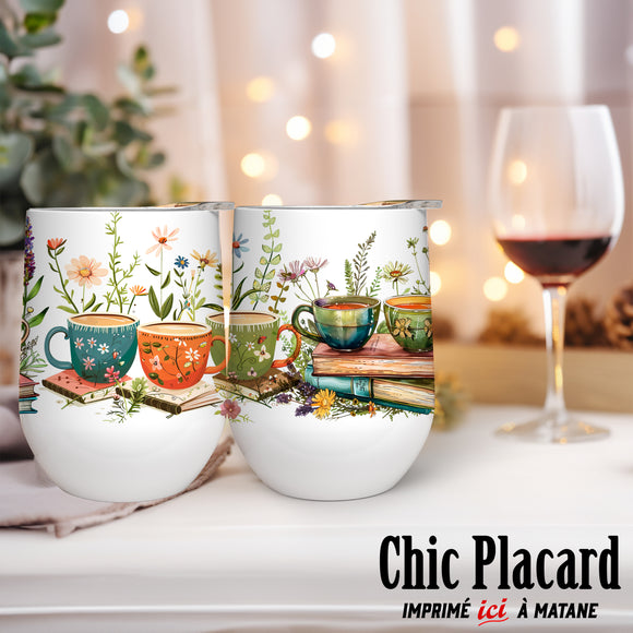 Livres & tisane - Verre 12oz en inox