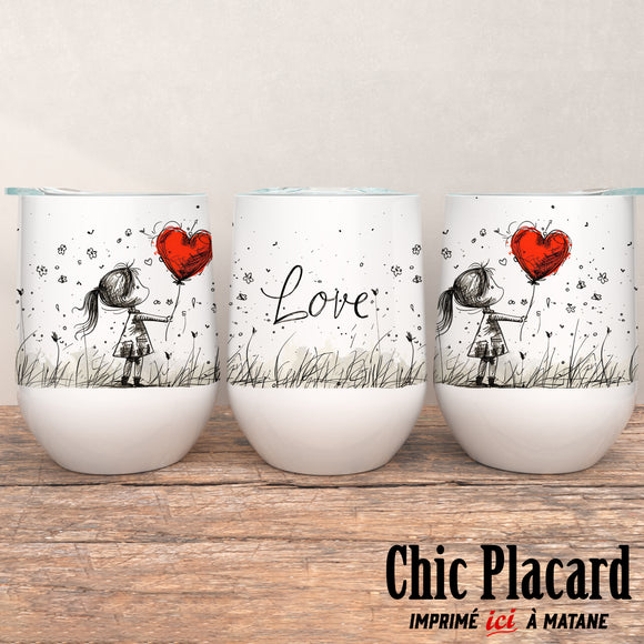 Love - Verre 12oz en inox