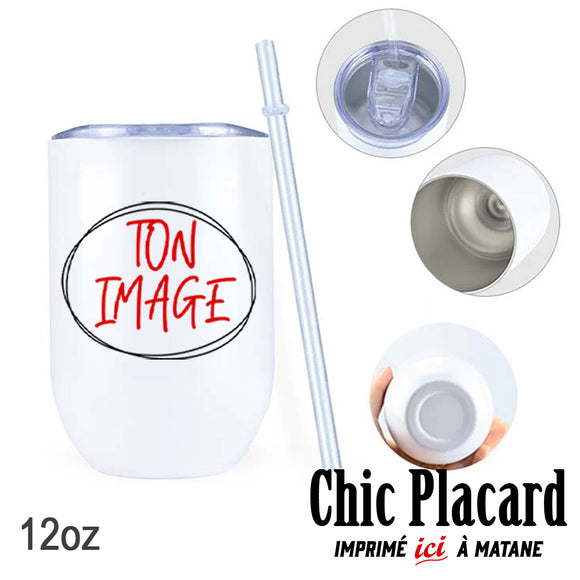 Verre 12oz imprimé sur demande