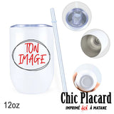 Verre 12oz imprimé sur demande