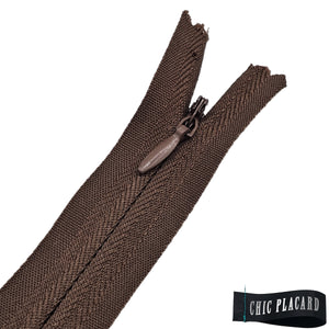 Zipper invisible 40cm/16'' Marron