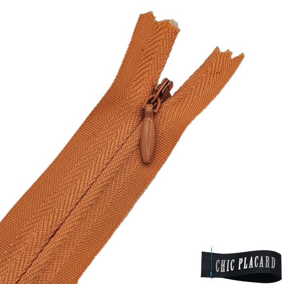 Zipper invisible 40cm/16'' Orange kaki
