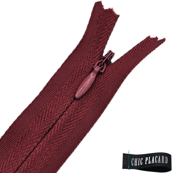 Zipper invisible 40cm/16'' Rouge foncé
