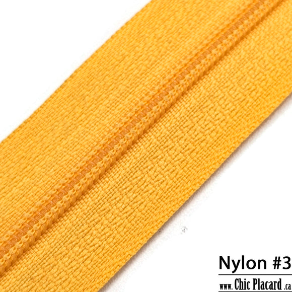 Jaune maïs - Zipper Nylon #3 (au 1/2m)